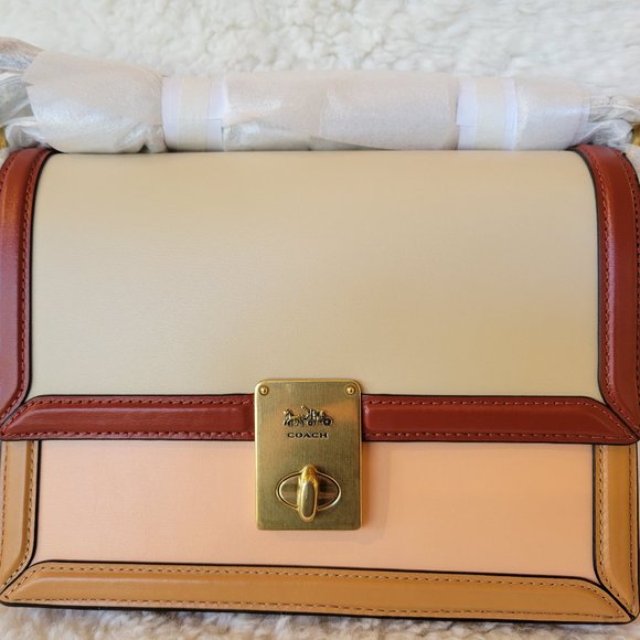 Coach Hutton Shoulder Bag In Colorblock - Picture 7 of 12